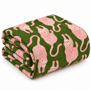 Tibetan tiger print cotton fabric by the yard