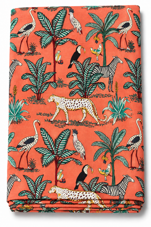 jungle animal cotton fabric by the yard