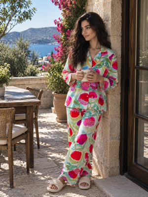 Colorful cotton lounge set for women