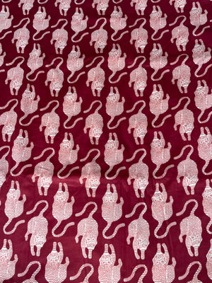 Tibetan tiger print cotton fabric