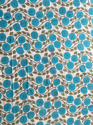 floral vine print cotton fabric for sewing