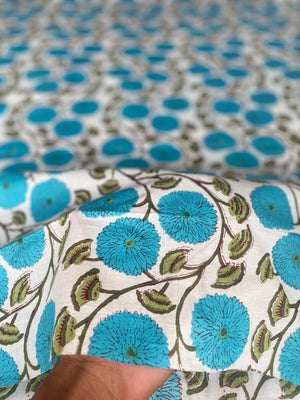 flower cotton fabric by the yard