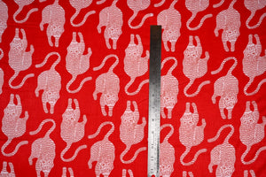 Tibetan tiger patterned fabric for dressmaking