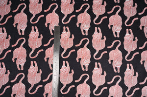 Black and white Tibetan tiger patterned fabric