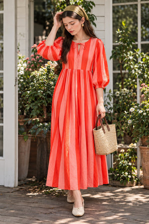Women's lightweight cotton summer maxi dress