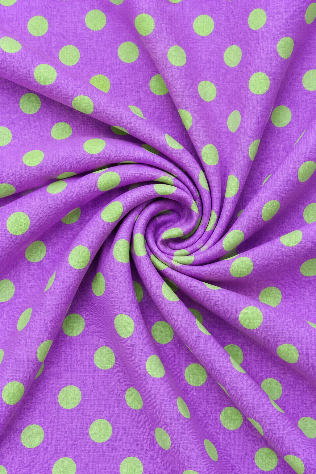 Green Polka Dots Cotton Fabric, Sewing Fabric, Quilting Fabric By Yard
