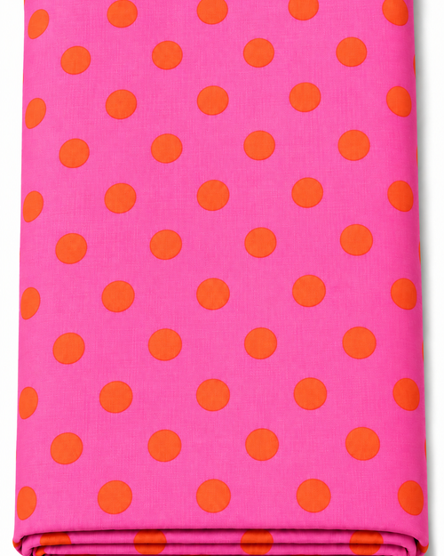 Polka Dots Cotton Fabric, Dressmaking Material, Fabric By The Yard