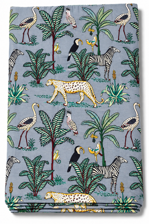 jungle animal cotton fabric by the yard