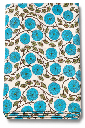 floral cotton fabric with botanical vine print