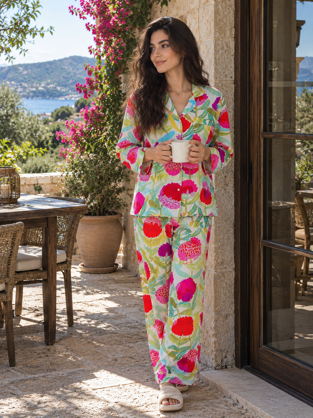 Women's floral cotton sleepwear