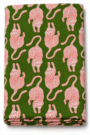 Ethnic Tibetan tiger print fabric by the yard