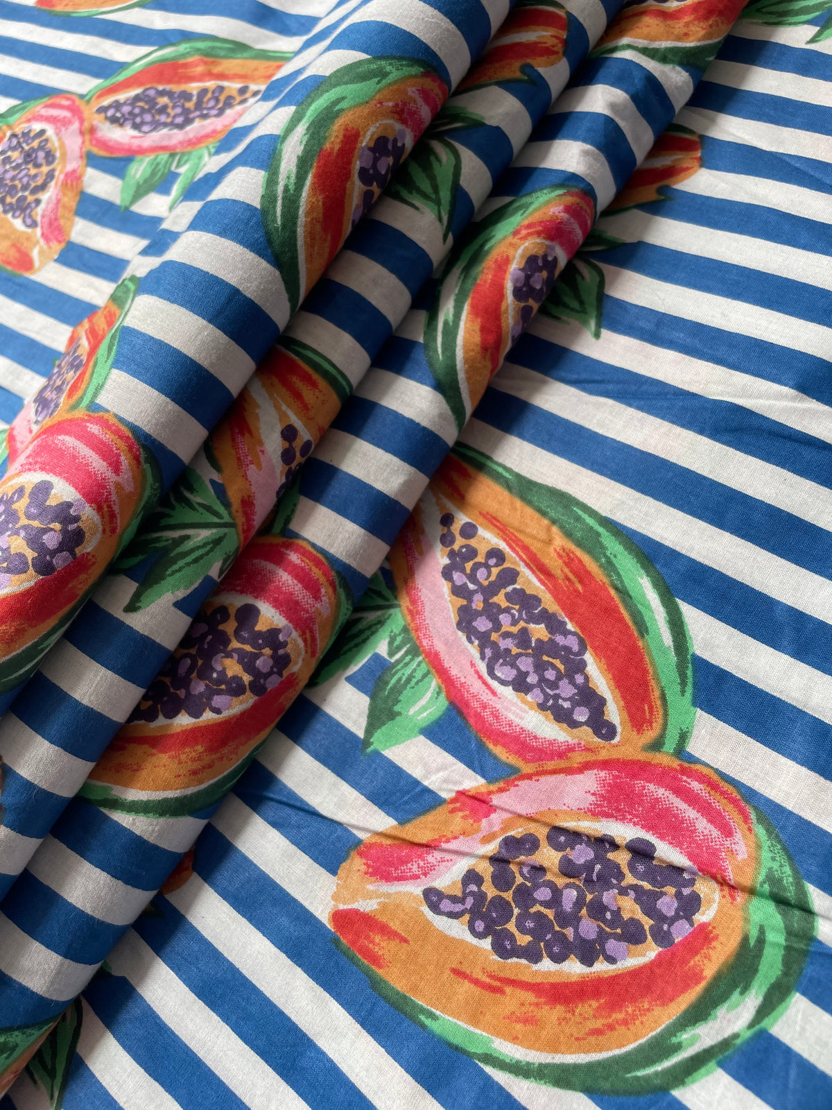 Tropical fruit cotton fabric for DIY projects