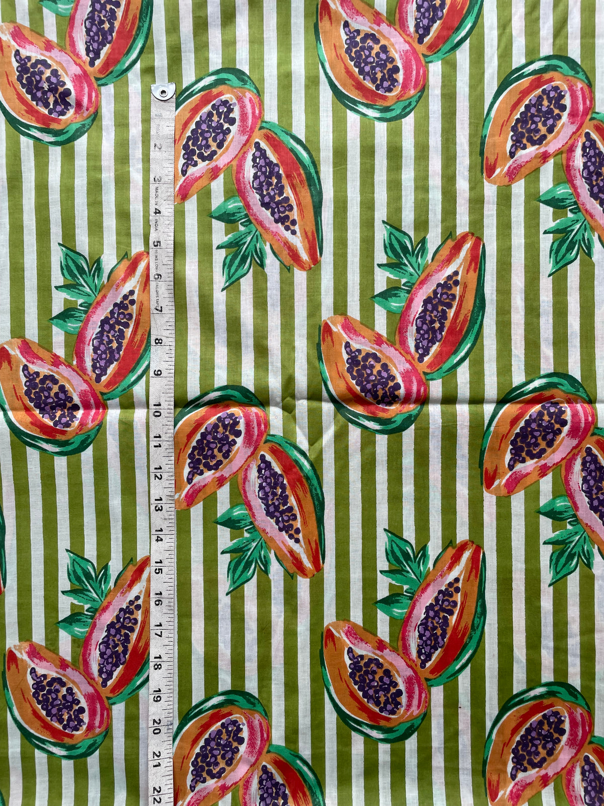 Papaya cotton dressmaking fabric by the yard