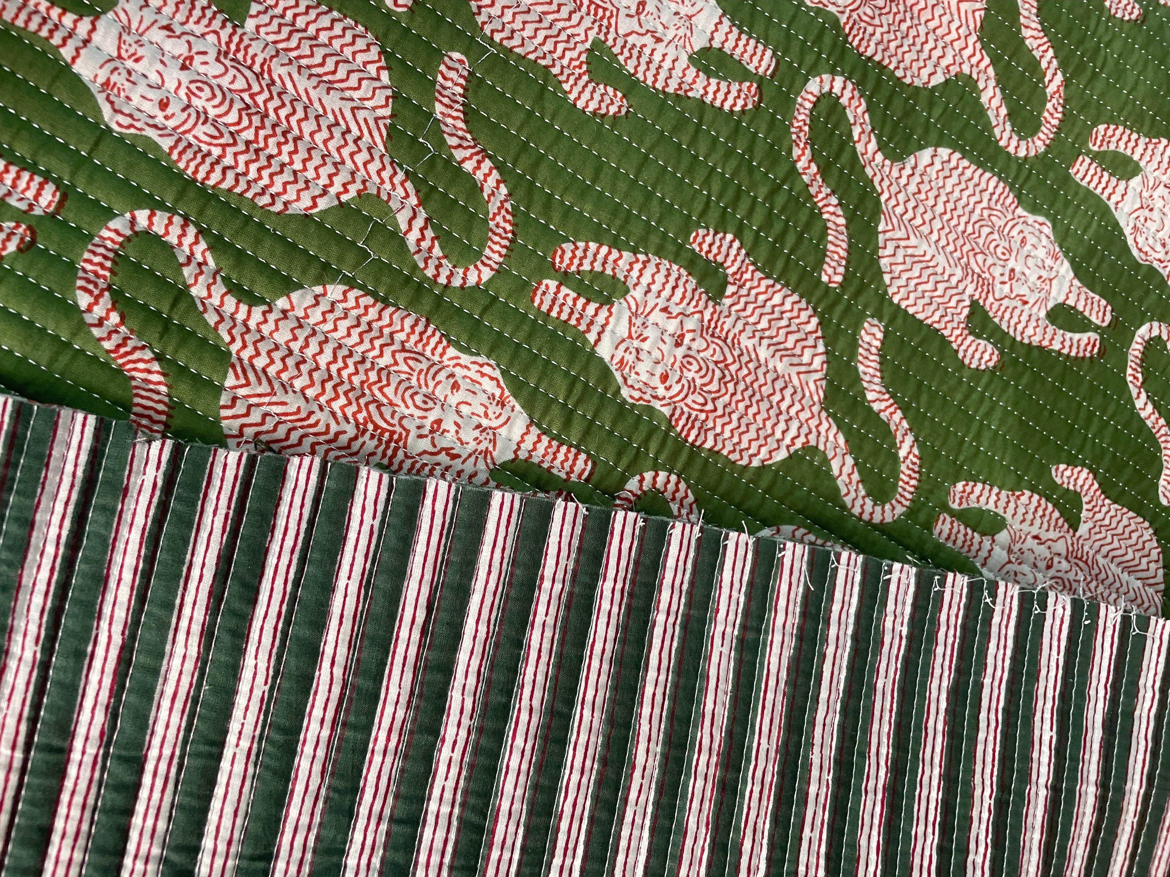 Quilted fabric for sewing and quilting projects