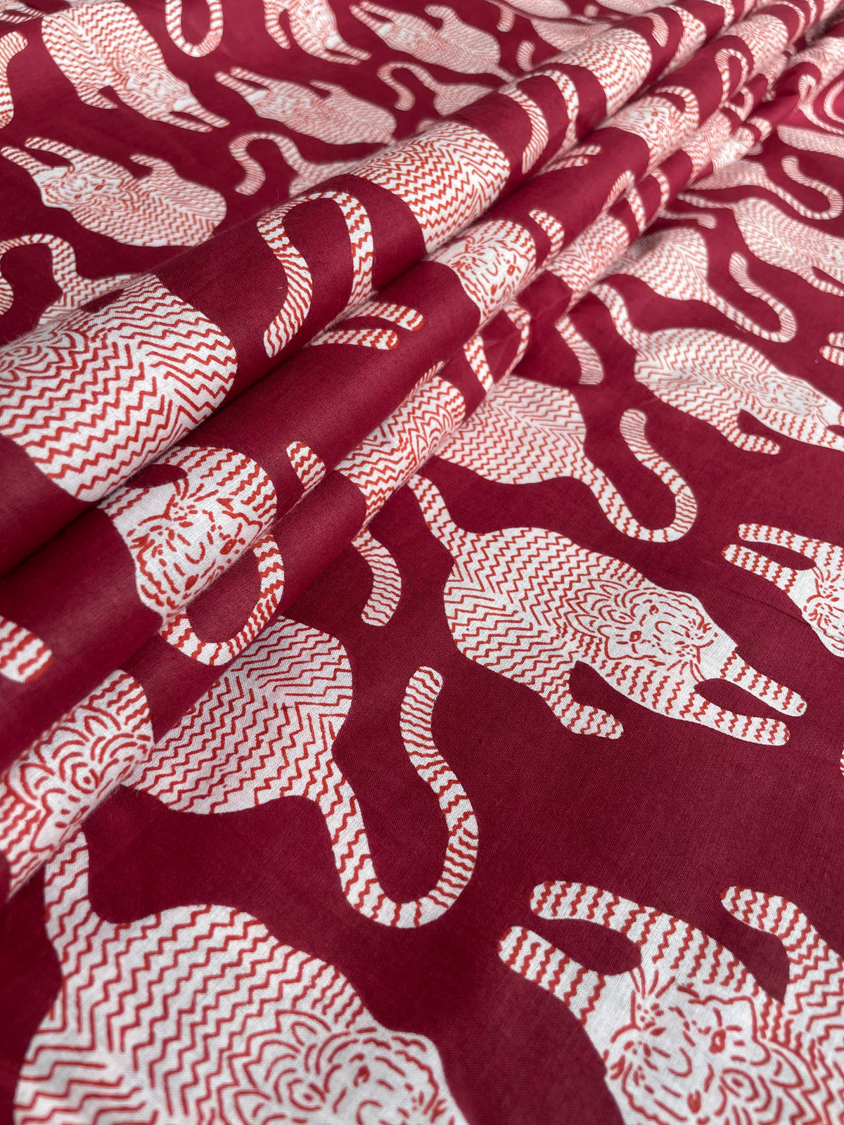 Tibetan tiger animal print fabric for DIY projects