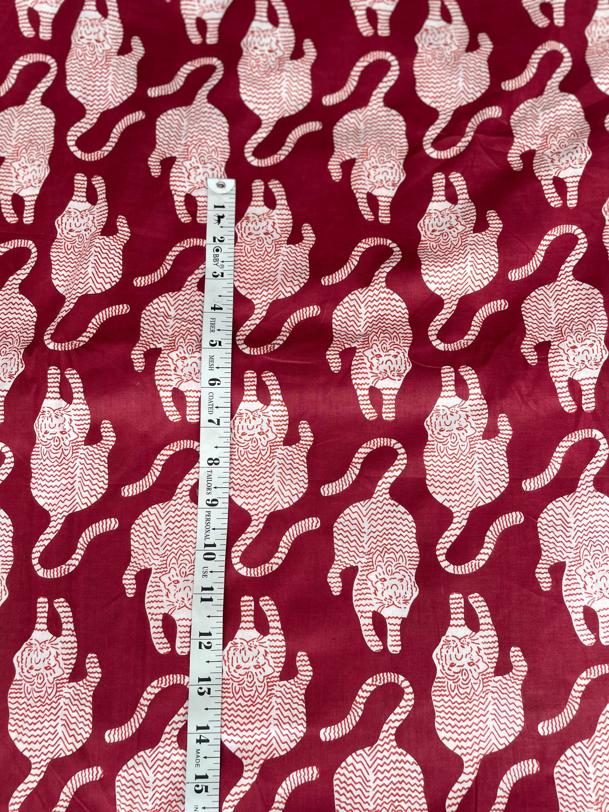 Bold Tibetan tiger cotton fabric for home décor