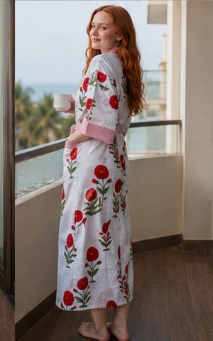 Relaxed cotton kimono styled for everyday wear
