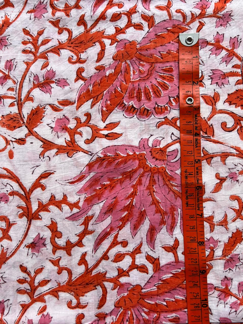 Indian floral fabric for dresses and kaftans