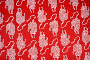 Indian Tibetan tiger fabric for sewing projects