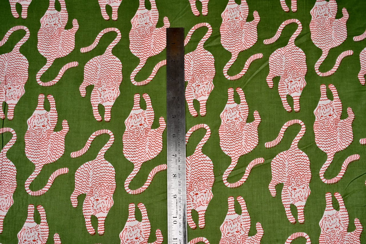 Indian tiger print fabric for home décor