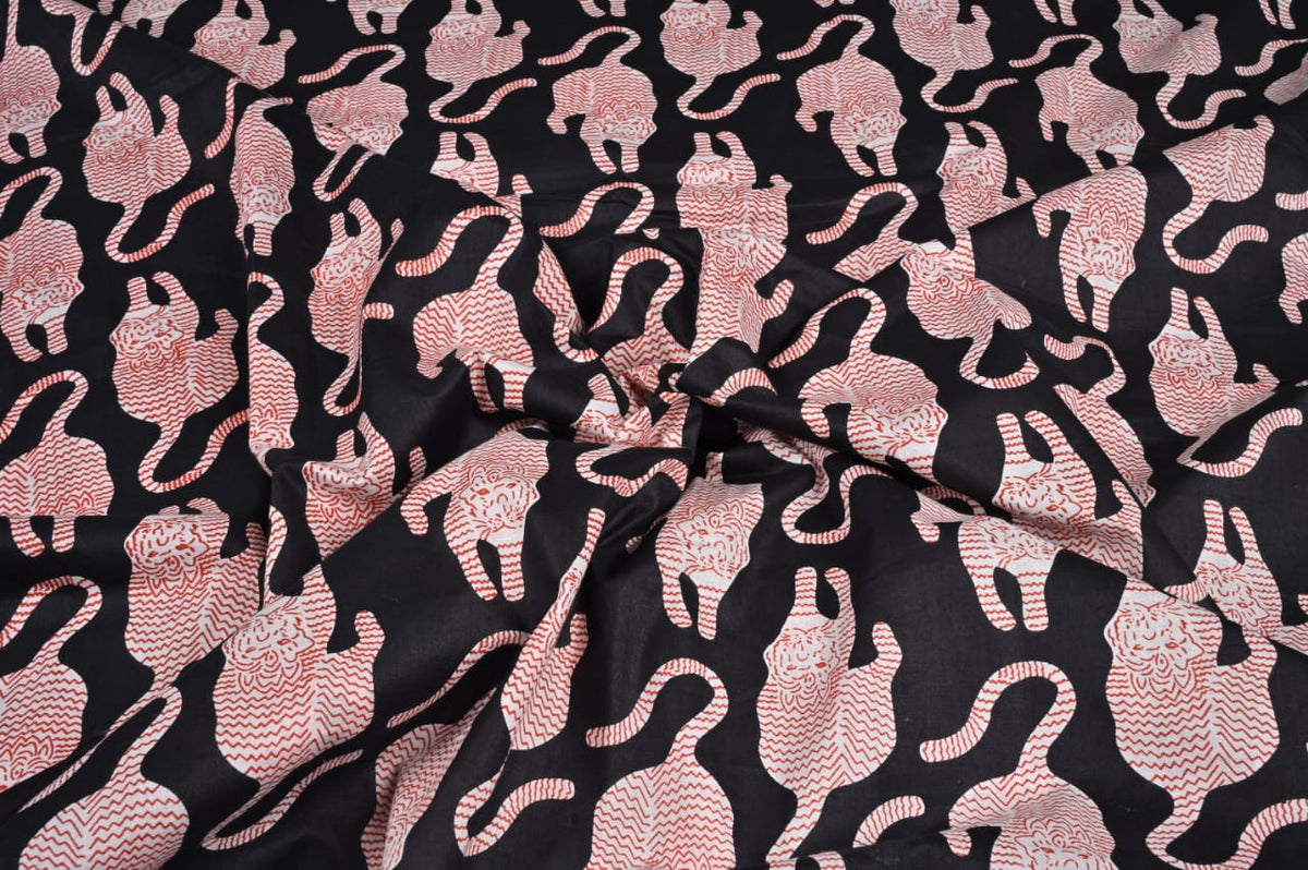 Tibetan tiger fabric by the yard for sewing