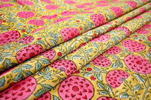 Indian floral fabric for dresses and kaftans