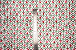 Traditional pink floral fabric by the yard