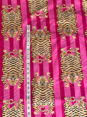 Pink tiger fabric for dresses and kaftans