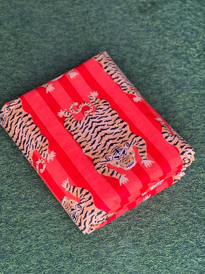 Tiger cotton fabric for DIY sewing projects