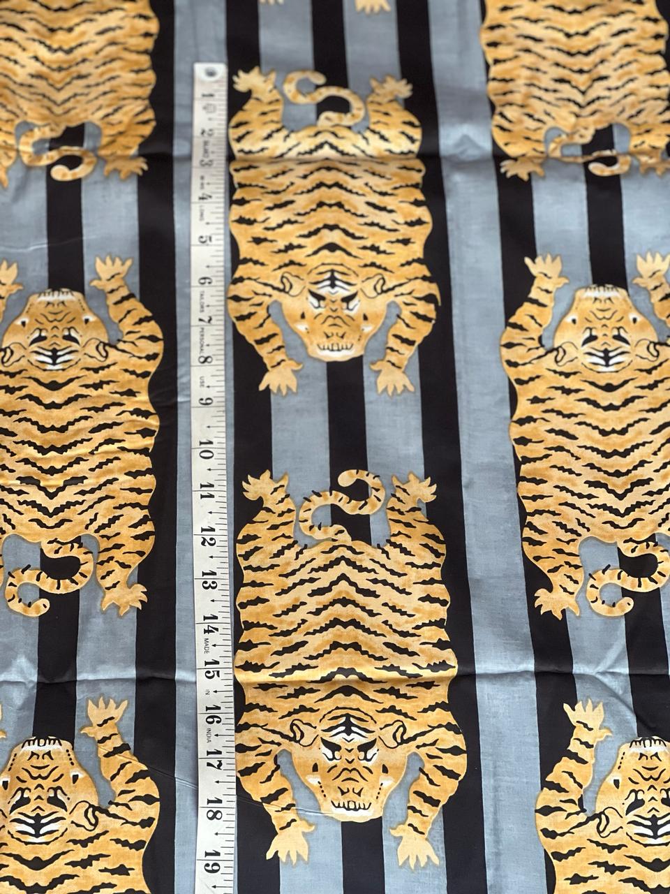 Black gray tiger fabric for quilting projects