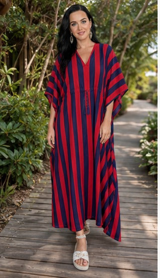 Traditional handblock printed cotton kaftan